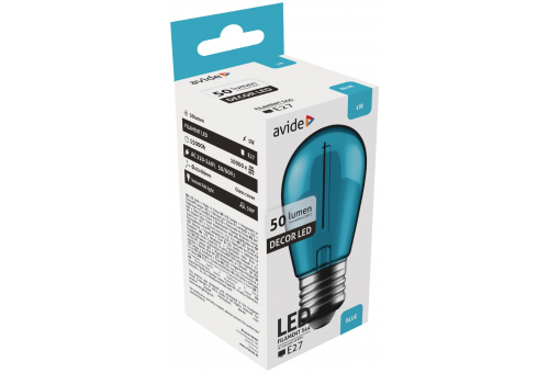 Dekor LED Filament Lichtquelle 1W E27 Blau