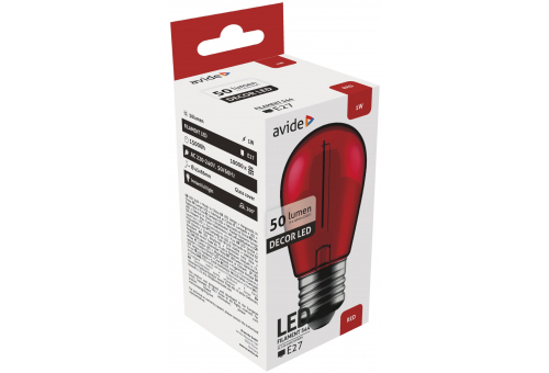 Dekor LED Filament Lichtquelle 1W E27 Rot