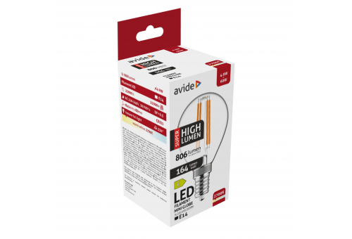 LED Filament Mini Birnenform 4.9W E14 WW 2700K Super Hohe Lichtausbeute