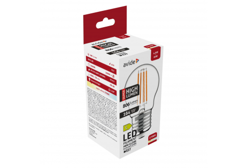 LED Filament Mini Birnenform 4.9W E27 WW 2700K Super Hohe Lichtausbeute