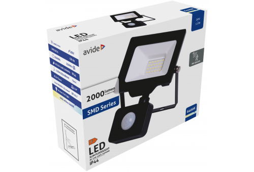 LED Flutlichter Slim SMD 20W CW mit Bewegungssensor PIR Bewegungssensor