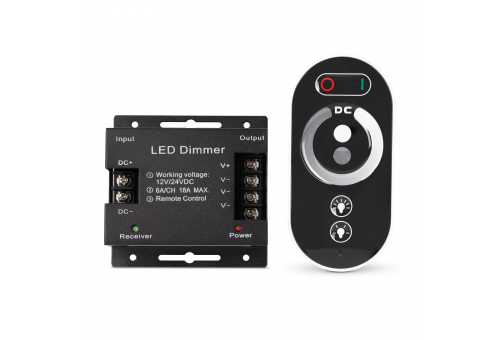 Avide LED Strip 12-24V 216W Dimmer RF Touch Remote and Controller