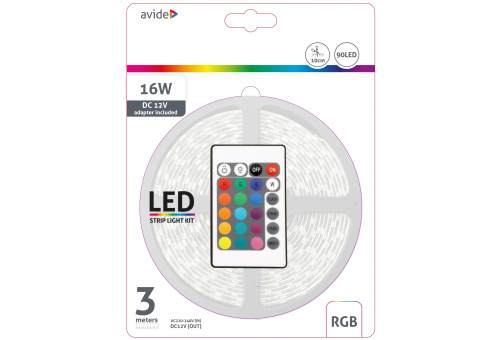 LED Streifen Blister 12V 7.2W SMD5050 30LED RGB IP20 3m