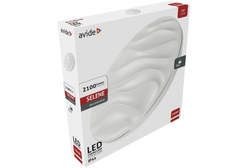 Avide LED Ceiling Lamp Oyster IP44 Selene 24W 380*70mm WW 3000K