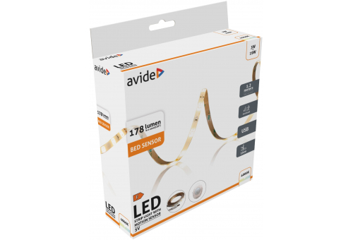 LED Streifen Bettsensor 5V USB 1.2m 3W 3000K Single