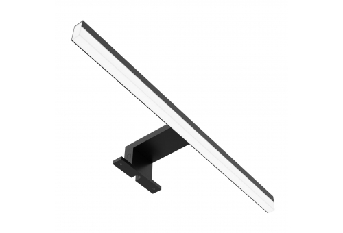 Avide LED Mirror Lamp Square Black Alu 400mm NW 4000K 8W IP44