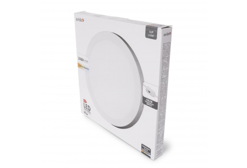 Avide LED Ceiling Lamp Surface Mounted Panel Round ALU 24W CCT IP44/IP20