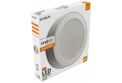 Avide LED Ceiling Lamp Surface Mounted Round Plastic 18W NW 4000K