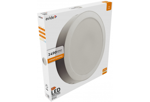 Avide LED Ceiling Lamp Surface Mounted Round Plastic 24W NW 4000K