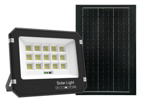 Avide LED Solar Flood Light 50W CCT separable solar panel, with remote controller